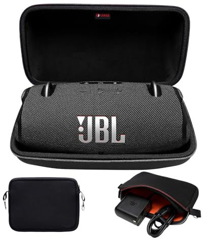 XANAD Hard Case for JBL Xtreme 4 / Xtreme 3 / Xtreme 2 Portable Waterproof Wireless Bluetooth Speaker - Travel Protective Carrying Storage Bag (Black)