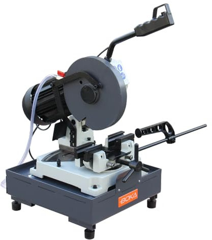 GEMTO CS-225 Metallkreissäge 225 mm, Manuelle Gehrungssäge mit Schnellarbeitsstahlblatt, Doppelschraubstock, Robuste Kappsäge für präzises Metallschneiden