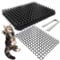 AHAQU 12PCS Cat Scat Mat with Spikes, 40x30cm Plastic Anti Cat Spikes, Prickle Strip Dig Stopper, Dog Fox Cat Deterrent Mat with Spikes, Cat Repellent Mat for Garden, Fence