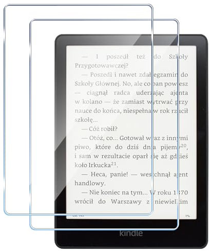 Haofun Protector Pantalla Compatible con Kindle 6 Pulgadas (2024, 2022), 2 Piezas 9H Dureza Anti-Arañazos Cristal Templado, Ultra HD Transparente Protector de Pantalla