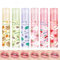Roll On Lip Gloss Lippenöl Set,Feuchtigkeitsspendende und Nährende Lippen Leichtes Lippenöl,6Pcs Fruchtdüfte Veganer Lipgloss Ungiftiges Lippenöl