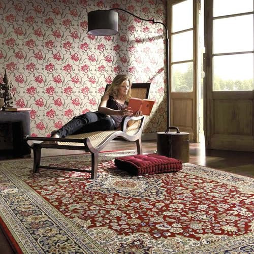 Steffensmeier Orientteppich Makadi | Orient Design | Wohnzimmer | Bidjar | Rot, Größe : 80x330 cm