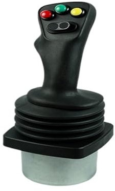 DMETE Joystick-Controller Halle Mehrachsir Baumaschinen-Fahrzeuggriff, modifizierter Maschinen-Rotationsbagr-Harvestergriff Joystick-Wippe Sicheres Manövrieren(Power supply 12-24V)