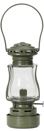 Thous Winds Petroleum Sturmlampe, Retro Petroleum Lampe Outdoor, “Dämmerung” Kerosin Laterne, Winddichte Sturmlaterne für Aktivitäten im Freien, Camping, Wandern, Picknick, Terrasse, Olivgrün