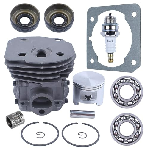 ZXHOZDM Tool Parts 45mm Cylinder Piston Kit For Husqvarna 353 346XP 350 Chainsaw 537253002 Oil Seal Bearing 2-Stroke Garden Tool Parts