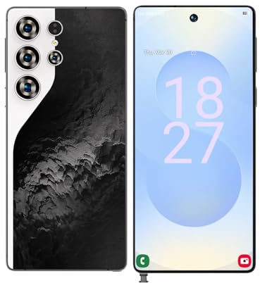 Smartphone S26 Ultra Con Penna Integrata - Cellulari Con Batteria Da 8000 MAh, 16 GB Di RAM 1 TB Di ROM, Schermo Grande HD Da 7,3, Doppia SIM 5G/4G Gratuita Sbloccata, WiFi/GPS,Black-7.3 Inch