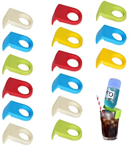 Ozzptuu ABS Drink Clips Bottle Buckle Holders Beer Cocktail Snap for Schooner & Goblet Glasses (Random Color) (15pcs)