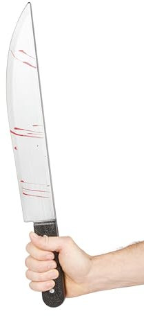 VARZI Machete Insaguinato Halloween Plastica 50cm