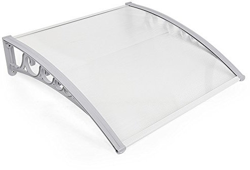 überdachung Haustür,Haustürvordach Polycarbonat Pultbogenvordach (100CM x 100CM)