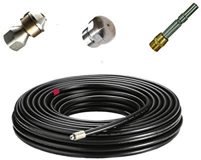 Juego profesional de 4 mangueras para limpieza de tuberías Nilfisk Alto Wap de agua fría y agua caliente (15 m)