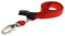 ALG ID Cards® Cordon rouge de 10 mm avec ouverture de sécurité et mousqueton en métal – Confortable et coloré – Cordon tour de cou durable pour porte-badges d'identité – Parfait pour le personnel, les