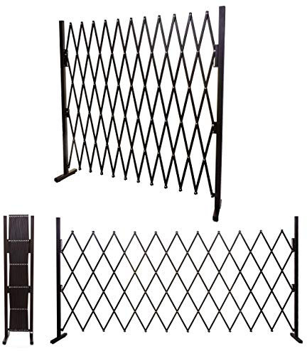 Absperrgitter HWC-B34AM, Scherengitter Rankhilfe Tierschutzgitter ausziehbar, Alu braun - Höhe 153cm, Breite 36-300cm
