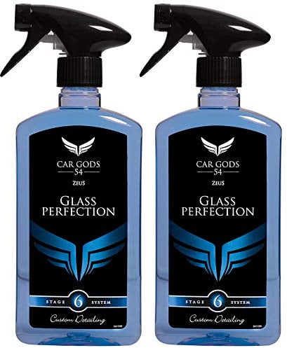 Car Gods Set of 2 Streak-Free Quick Action Perfect Clarity Glass Cleaner Spray 500ml - Window Cleaning Windscreen Windshield Streak Free Auto Van Care Interior Exterior Easy Trigger Spray - TWO PACK