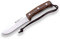Joker Jagdmesser Nomad CN125, Walnussholzgriff, Klinge 12,7 cm aus SANDVIK 14C28N Stahl, braune Lederscheide, mit 200 cm Parakord, Werkzeug zum Angeln, Jagen, Camping und Wandern