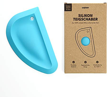 Collory® Silikon Küchen Schaber weich, ergonomischer Schüsselschaber für Flüssigkeiten, Flexibel und weich ohne harten Kern, antihaftbeschichtet und Hitzebeständig, BPA-frei und lebensmittelecht