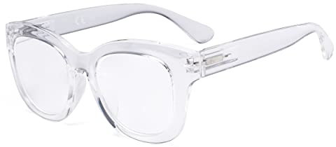 Eyekepper Übergroß Lesebrille - Retro Lesehilfe für Frauen - Transparenter +1.25
