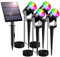 CORESLUX 4-in-1 Solar Spotlights Outdoor, Halloween RGB Solar Outdoor Garden Lights, Dusk-to-Dawn, IP65 Waterproof Landscape Spot Lights Garden Wall Lights for Christmas Driveway Porch Walkway.