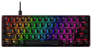 HyperX Alloy Origins 60 – Mechanische Gaming-Tastatur - Ultrakompakter 60% Formfaktor - HyperX Aqua Switch (Taktile) - Double Shot PBT-Keycaps- RGB-LEDHintergrundbeleuchtung, Schwarz