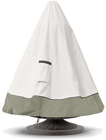 Bitubi Springbrunnen-Abdeckung (121,9 x 154,9 cm) 600D Oxford-Stoff Gartenbrunnen Statue Schutzhülle mit Kordelzug Wasserdicht Winddicht Springbrunnen Schutz
