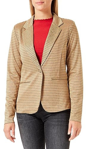 ICHI IHKATE Damen Blazer Kurzblazer Jacke mit Stretch und Reverskragen, Größe:M, Farbe:Cathay Spice (180950)