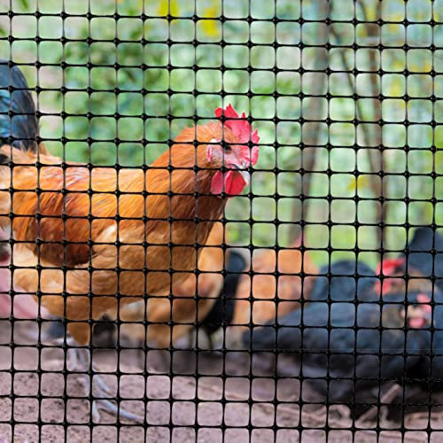Drahtgitter Maschendraht Gartenzaun Wiederverwendbares Geflügelnetz Für Hühnerauslauf, Schwarzer Kunststoff Gartenzaun Tierbarriere Für Kaninchen Ziegen Hirsche, Gartennetz Für Gemüsebeet Hasendraht V
