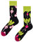 Dedoles Socken Unisex Damen Herren & Kinder Baumwolle viele lustige Designs 1 Paar Geschenk links rechts verschieden, Farbe Schwarz, Motiv Fröhliches Radieschen, Gr. 39-42