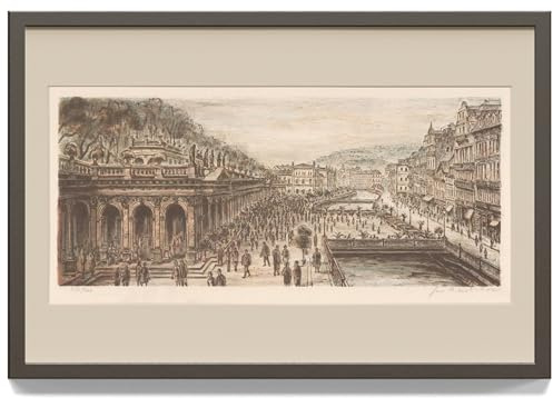 Jan B. Melichar PRAG POSTER | Karlsbad | Tschechien | Handgefertigte Lithographie Einzigartiger Druck Originalarbeit Bild Kunstwerk