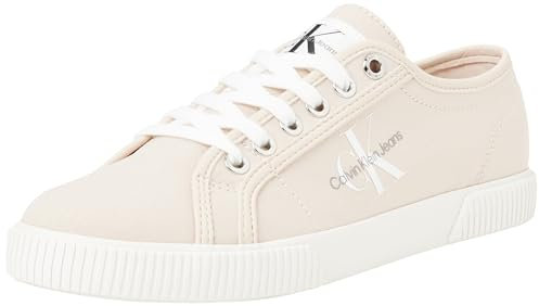 Calvin Klein Jeans Sneakers Vulcanizzate Donna Essential Vulcano Monogram Scarpe, Rosa (Whisper Pink/Bright White), 41