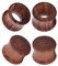 Longbeauty 4 Stück Set Holz Flesh Tunnel Plugs Set Ohr Piercing Schmuck, Braun, 10mm