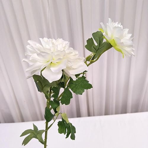 PEKNUX 5 Pcs Künstliche Blumen 68 cm Hohe Lange Stange Mit Zwei Enden Dahlie Zuhause Wohnzimmer Restaurant Dekoration Kunstblume Hochzeitsarrangement Straßenblei Imitationsblume