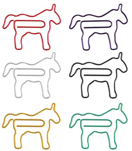 50-teiliges Set Pferde-Büroklammern, Cartoon-Lesezeichen-Büroklammern, niedlicher Tier-Memohalter, Lesezeichen-Pferd, Bürobedarf, geeignet für Schüler und Lehrer