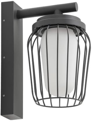 Lucande Wandleuchte außen Chandan (spritzwassergeschützt (Modern) in Schwarz aus Aluminium (1 flammig, E27) - Außenwandleuchten Wandlampe Led Außenlampe Outdoor für Außenwand/Hauswand