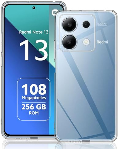 Wigento Für Xiaomi Redmi Note 13 Silikoncase TPU Schutz Transparent Handy Tasche Hülle Cover Etuis Zubehör Neu