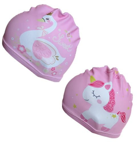 SCJJZ Cuffie da nuoto,Cuffia da nuoto rosa per bambini, puro cotone ad alta elasticità, 2 pezzi adatta per bambine dai 2 ai 8 anni