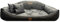 Dogs4Life Waschbar Orthopädisches Hundebett Hundekissen Hundesofa Hundekorb für Kleine Mittelgroße Grosse Hunde S - XXL Personalisiert mit Namen (S, ‎Schwarze Pfoten)