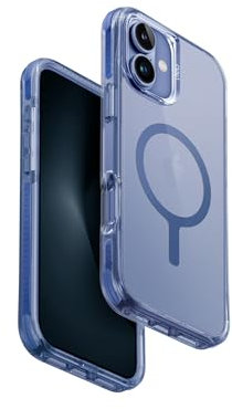 UNIQ Combat Phone Case Kompatibel mit Hybrid iPhone 16 Plus (2024) 6.7, MAGCLICK Charging (Pearl Blue)