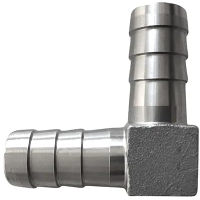 1 pièces 6 8 10 12 14 15 16 19 20 25 32 40 mm tuyau cannelé 304 acier inoxydable coude 90 degrés raccord de tuyau connecteur eau gaz carburant(32mm Hose Barb)