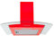 SIA CGH60RD 60cm Red Curved Glass Chimney Cooker Hood Kitchen Extractor Fan