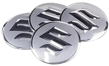 4 Stück Auto Nabendeckel Aufkleber, Radnabenabdeckung-Logo für Suzuki 56mm, Nabenkappen Abzeichen Sticker, Felgen Aufkleber