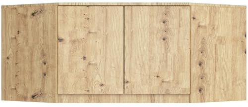 AKORD Schrankaufsatz S100 Artisan Eiche 100 cm 2 Türen 3 Regalböden B100xH50xT55 cm