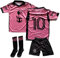 Miami #10 Maillot de football pour enfant, rose 2025-26, nouvelle saison, ensemble avec short, chaussettes et bracelet, cadeau, maillot de sport, jersey d'entraînement de football (4-13 ans), Rose