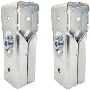 2 Pcs 1 x 1 2 Way End Rails Square Structural Pipe Connectors, Steel T Fitting for OD 1 or 25MM Square Tube Clamp for Fence Rails DIY Shelf Garden Support (Bolts/Nuts Included)