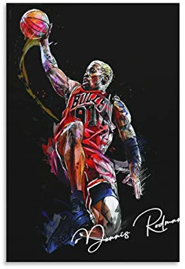 ZZXCHG Leinwand Druck Poster 50x70cm Dennis Rodman Poster e Wall Art Modern Family camera da letto Decor Senza Cornice