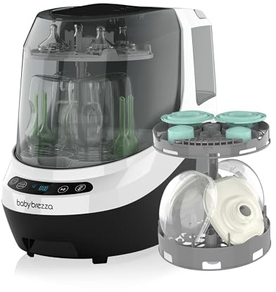Baby Brezza Bottle Washer Pro automatischer Babyflaschenreiniger | Wäscht, sterilisiert und trocknet Babyflaschen & Milchpumpenteile – mit HEPA-Filter, 20 Sprühdüsen und 6 Programmen