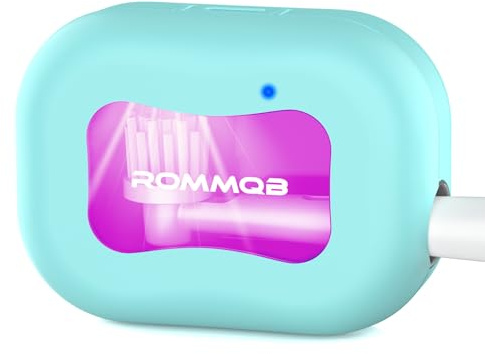 ROMMQB UV Toothbrush Sterilizer and Disinfectant, Green | Elektrische Zahnbürste Sanitizer Case mit Violettem Licht, Mini Case, Smart Home Travel Zahnbürste Box für Alle Zahnbürsten