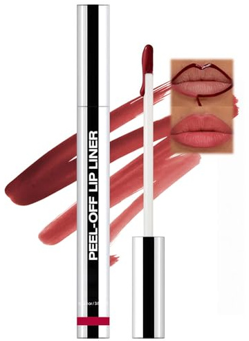 Peel Off Lip Stain & Lip Liner - Long Lasting Matte Lipstick Tattoo Makeup, Smudge-Proof, Waterproof, Transfer-Proof Highly Pigmented Color for All Skin Types (Rose Pink)