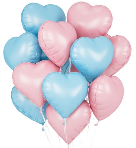 Palloncini Cuore Rosa Blu, Palloncini a Forma di Cuore, 18 Pollici Palloncini Matrimonio, Palloncini a Cuore Elio, Palloncino Foglio Cuore Rosa Blu Per Decorazione Matrimonio, San Valentino