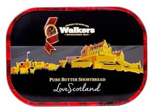 Walker's Shortbread Edinburgh Castle Keepsake Tin, Pure Butter Scottish Shortbread - 130g