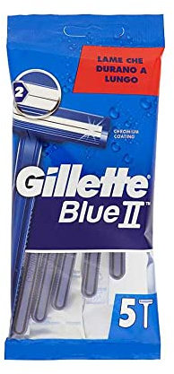 10 x GILLETTE BLUE II Rasierapparat 5 Stück [insgesamt 50 Satins]