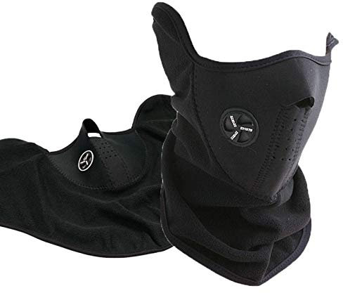 Be In Your Mind Halswärmer, 3D-Winter-Gesichtsmaske, halbe Sturmhaube, Halstuch, luftdurchlässiger Gesichtsschutz, UV-Staubschutz, schwarz, für Skifahren, Radfahren, Laufen